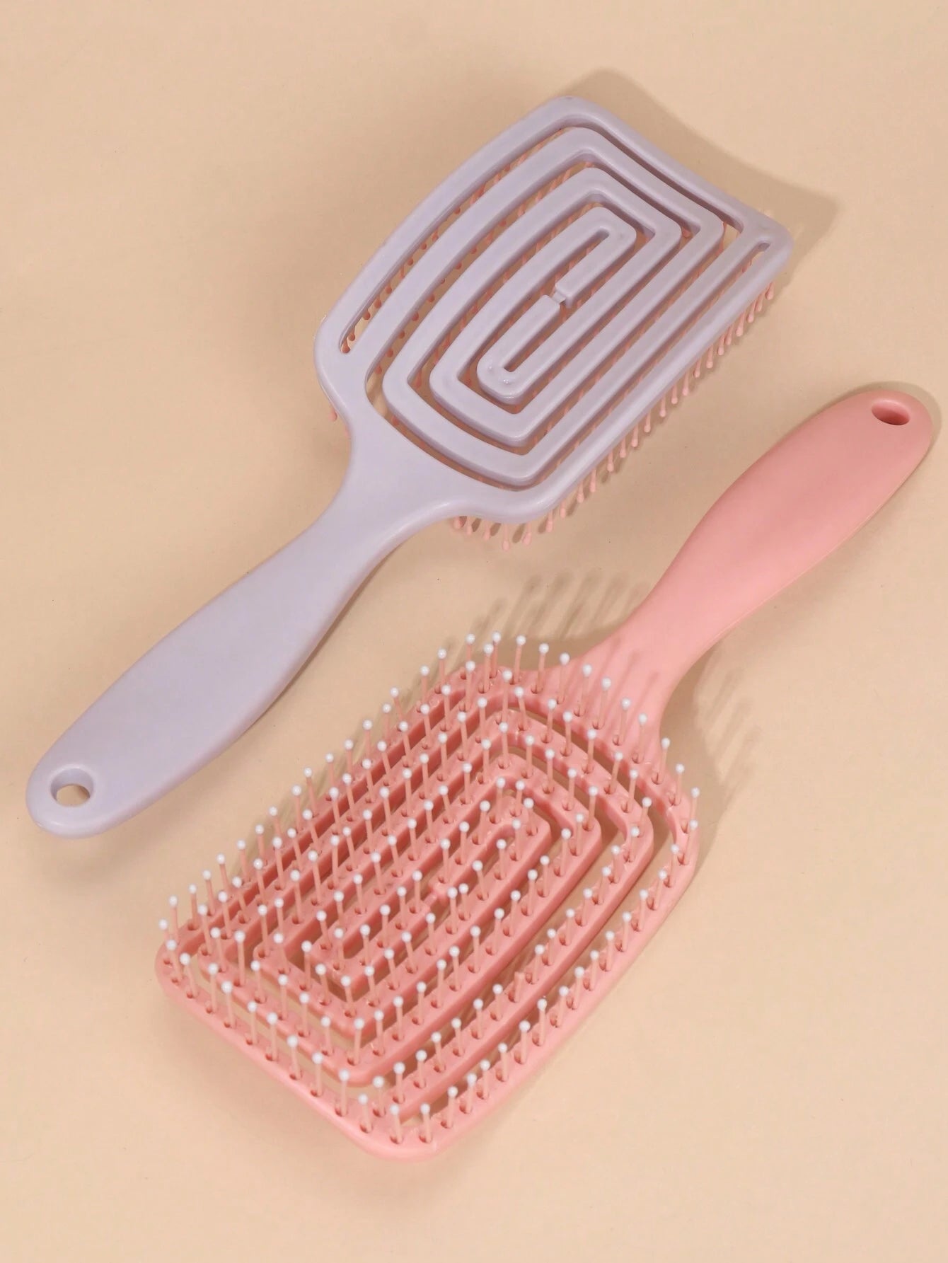 2Pcs/1Pc Ribbed Comb Volumizing Detangling Hair Brush, Women'S Long Hair Massage Comb with Hollowed-Out Design for Home Use,Hair Brush,Comb,Hair Tools,Hair Products and Accessories for Barber Salon Beauty Travel Essentials,Back to School,Travel Holiday Essentials,Hair Accessories for Women