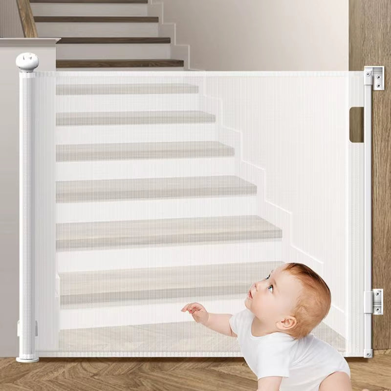 Indoor Pet Gate Pet Indoor Doorway Gate Stretchable Keep Pets Out Dog Puppy Gate with Mounting Accessories for Front Doors