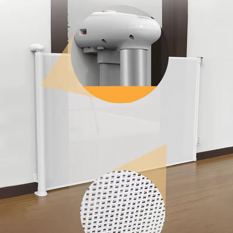 Indoor Pet Gate Pet Indoor Doorway Gate Stretchable Keep Pets Out Dog Puppy Gate with Mounting Accessories for Front Doors